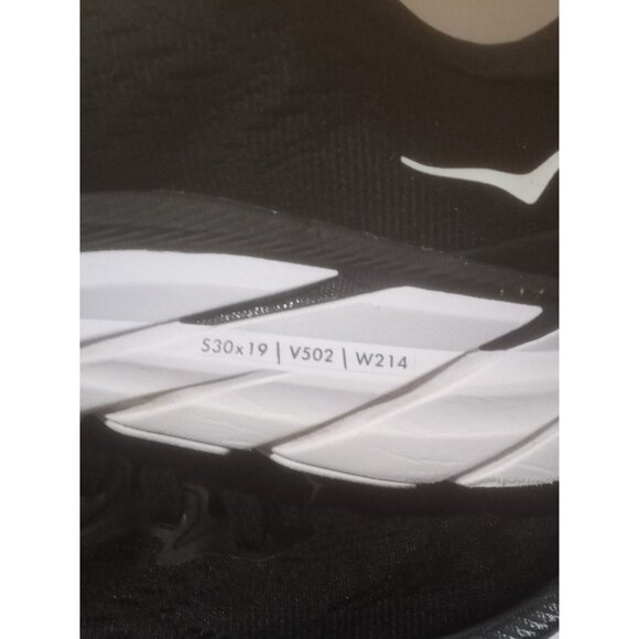 Hoka One One Clifton 8 Womens Size 7.5B 1119394 BWHT Black White Shoes - Picture 12 of 13